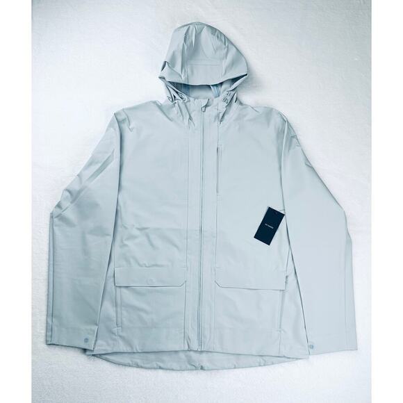 Ten Thousand Men's XXL Light Grey Water Repellant Midweight Hooded Tech Jacket - Picture 1 of 16